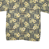 PURITAN Mens Green & Yellow Floral Pattern Cotton Blend Shirt M Relaxed Fit