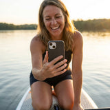 Black iPhone 14 Case - Lifestyle photo showing phone case in use