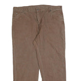 DICKIES Mens Cotton Blend Brown Relaxed Straight Trousers W40 L32 Workwear Zip