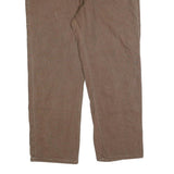 DICKIES Mens Cotton Blend Brown Relaxed Straight Trousers W40 L32 Workwear Zip