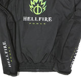 Mens Black Hellfire Power Zip Jacket M Polyester Blend Flame Graphic