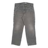 CARHARTT Mens Relaxed W32 L28 Cotton Blend Grey Workwear Trousers Zip Closure