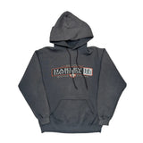 Racine, Wisconsin Harley Davidson Graphic Hoodie - Medium Gray Cotton Blend