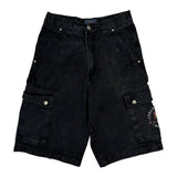 Urban Safari Cargo Shorts - 30W 11L Black Cotton