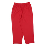 BON WORTH Womens Polyester Relaxed Red Trousers W30 L25 Elastic Waist Casual