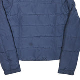 ABERCROMBIE & FITCH Womens Navy Blue Puffer Jacket L Polyester Blend Zip Casual
