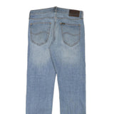 LEE Mens Light Blue Regular Fit Straight Denim Jeans W30 L30 Button Closure