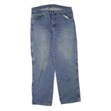 DICKIES Mens Blue Regular Fit Straight Leg Denim W34 L30 Workwear Zip Jeans