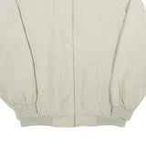 EPOCHE Mens Cream Bomber Jacket L Polyester Plain Zip Closure Casual Lightweight