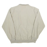 EPOCHE Mens Cream Bomber Jacket L Polyester Plain Zip Closure Casual Lightweight