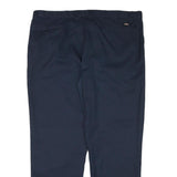 DICKIES Mens Cotton Blend Navy Regular Straight Trousers W44 L31 Workwear Zip