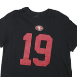 NIKE Mens Black Red Football Shirt XL Short Sleeve Crew Neck Samuel 19 Print