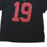 NIKE Mens Black Red Football Shirt XL Short Sleeve Crew Neck Samuel 19 Print