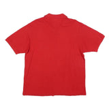 LACOSTE Mens Red Short Sleeve Plain Polo Shirt XL Classic Cotton Blend