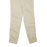 TOMMY HILFIGER Womens Cotton Blend Beige Slim Straight Trousers W28 L31 Braided