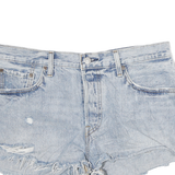 LEVI'S Womens Denim Blue Cut-Off Shorts XL W34 Distressed Casual