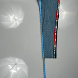 501 Levis Striped Jeans - 27W US 4 Light Wash Cotton