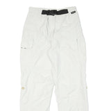 SCHOFFEL Womens Polyester Blend White Relaxed Cargo Trousers W28 L30 Outdoor Zip