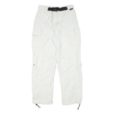 SCHOFFEL Womens Polyester Blend White Relaxed Cargo Trousers W28 L30 Outdoor Zip