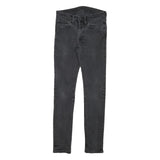 LEVI'S Mens Slim Black Denim Jeans W26 L29 Cotton Blend Zip Pockets