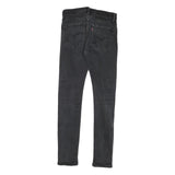 LEVI'S Mens Slim Black Denim Jeans W26 L29 Cotton Blend Zip Pockets