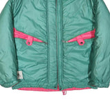 100 SKI Mens Green & Pink Ski Jacket XL Polyester Blend Zip Plain Warm Layering