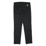 CARHARTT Mens Black Regular Fit Straight Leg Trousers W34 L32 Workwear Durable