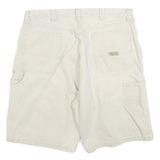 WRANGLER Mens Shorts Cream Casual Cotton Blend L W36 Workwear Utility Pockets
