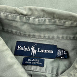 Vintage Ralph Lauren Short Sleeve Shirt - Large Green Cotton