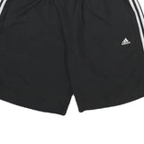 ADIDAS Mens Black Casual Shorts XL W34 Sports Logo Polyester Lightweight