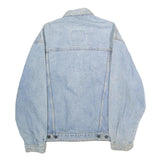 LEVI'S Mens Light Blue Denim Jacket L Cotton Button Closure Classic Fit
