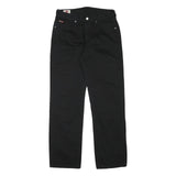 LEE COOPER Mens Cotton Blend Black Regular Straight Trousers W31 L30 Classic Zip