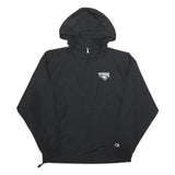CHAMPION Mens Black S Hooded Jacket Polyester Plain Lightweight S