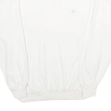 BACKGAMMON Mens White Sweatshirt Crew Neck S Cotton Pullover Casual Classic
