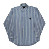 Ralph Lauren Striped Shirt - Medium Blue Cotton