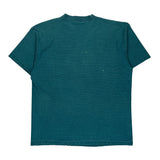 Jesus Nuff Said Oneita Graphic Henley Polo Shirt - XL Green Cotton