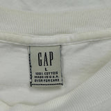 Gap Single Stitch T-Shirt - Large White Cotton