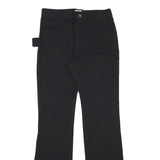 BOTTEGA VENETA Womens Cotton Blend Black Regular Flared Trousers W29 L32 Stylish