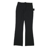 BOTTEGA VENETA Womens Cotton Blend Black Regular Flared Trousers W29 L32 Stylish