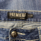 Premiere Embroidered Jeans - 32W UK 10 Blue Cotton