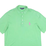 POLO RALPH LAUREN Mens Green Cotton Blend Short Sleeve Polo Shirt L Golf