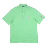 POLO RALPH LAUREN Mens Green Cotton Blend Short Sleeve Polo Shirt L Golf