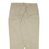 DICKIES Mens Relaxed Beige Cotton Blend Trousers W36 L31 Workwear Zip Closure