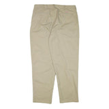 DICKIES Mens Relaxed Beige Cotton Blend Trousers W36 L31 Workwear Zip Closure
