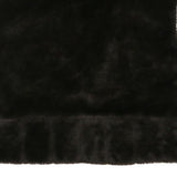 Womens Black Faux Fur Sleeveless Jacket L Polyester Blend Plain Soft Feel