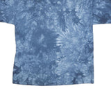 Mens Blue Tie Dye Eagle US Flag Graphic T-Shirt XL Short Sleeve Crew Neck