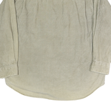 GREAT NORTHWEST Mens Beige Cotton Button Shirt L Classic Fit Chest Pocket