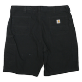 CARHARTT Mens Black Casual Shorts 2XL W42 Cotton Blend Workwear Cargo Pockets