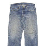 LEVI'S Mens Regular Blue Denim Light W32 L27 Button Closure Cotton Blend Jeans