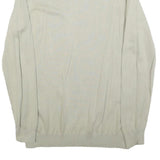 VOI JEANS Mens Cream Plain Cotton Crew Neck Basic Knit Jumper L Stylish Comfort